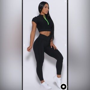 Bombshell Sportswear black BRAZILIAN 7/8 LEGGING size small